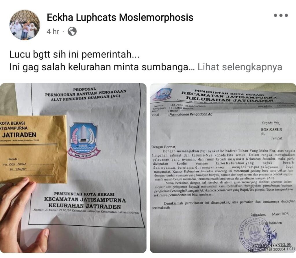 Viral! Pengusaha Kasur Diminta Sumbangan AC Oleh Kelurahan di Bekasi