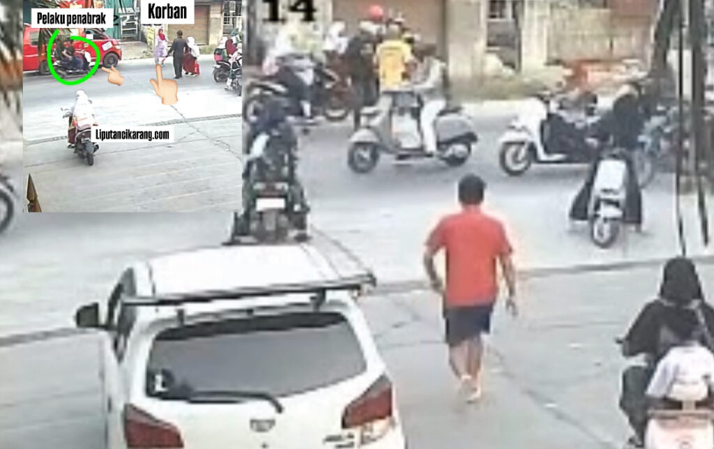 Seorang Ibu ART di Tabrak lari oleh Remaja Sekolah yang bawa motor di Jalan Pilar Sukatani Cikarang, Ketua RT CGP Sigap Bawa Korban ke Rumah Sakit